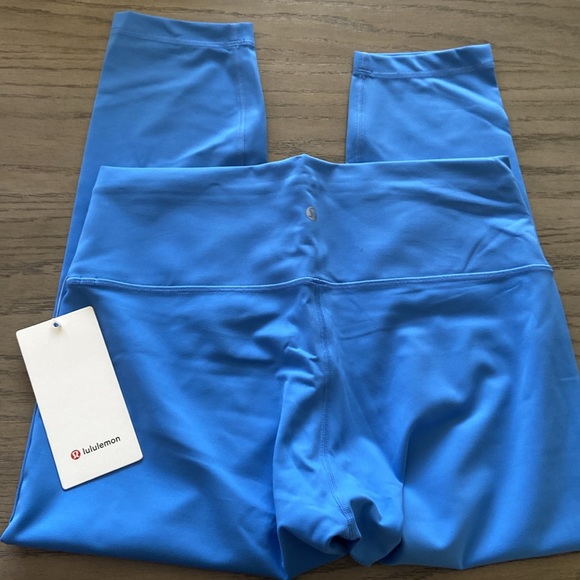 NWT Lululemon Wunder Train High-Rise Crop 23" inseam Blue Nile Size: 14 - Picture 6 of 8